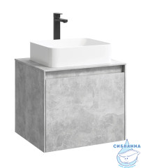 Корпус тумбы под раковину Aqwella Mobi 60 MOB0106BS бетон светлый