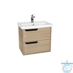 Тумба Viant Кёльн 60П с раковиной Фостер 60 дуб светлый