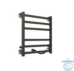 Полотенцесушитель электрический Indigo Oktava Slim (с таймером) 50х60 оружейная сталь (с возможностью скрытого подключения, подключение R/L)