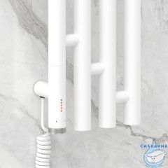 Полотенцесушитель электрический Сунержа Кантата 150 (с возможностью скрытого подключения слева) (белый матовый)