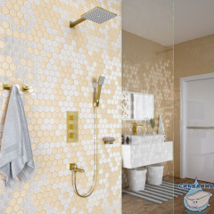 Душевая система Timo Tetra-Thermo SX-0199/17SM 230 1 режим (золото матовое)