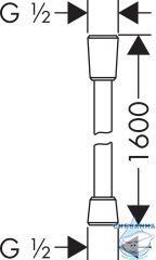 Душевой шланг Hansgrohe 160 см 28276700 (матовый белый )