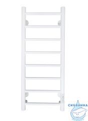 Полотенцесушитель электрический Санприз Аврора П8 30х80  (белый матовый) (подключение универсальное)