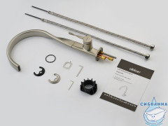 Смеситель ABBER Tanz AF8C14SP для кухни с поворотным изливом, сатин