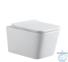 Унитаз подвесной безободковый Aquanet Rimless Tavr 2.0 243545 с сиденьем Soft Close (микролифт)