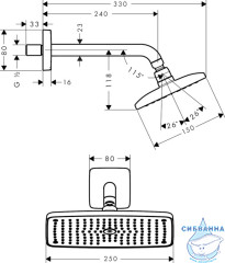 Верхний душ Hansgrohe Raindance E 27370000