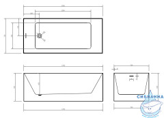 Акриловая ванна Abber 170х75 AB9274-1.7
