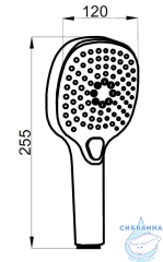 Ручной душ Azario Nevo 3 режима AZ-157830124 (черный матовый)