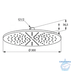 Верхний душ Kludi A-Qa 30 см 6433087-00 (черный матовый)