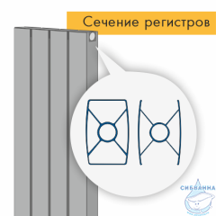 Вертикальный радиатор SOLID 2100