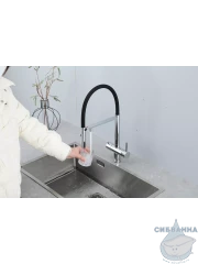 Смеситель кухни Gappo G4397-80 (хром/черный)