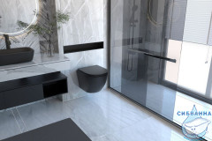 Инсталляция ABBER с кнопкой смыва AC0121MB в комплекте с безободковым унитазом ABBER Bequem AC1100MB c сиденьем Soft close (микролифт)