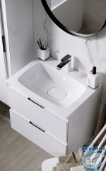 Тумба Aqwella Accent 62 c раковиной Малага 62 белый