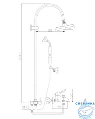 Душевая система Ravslezak Лабе L554.5/3SM