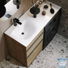 Тумба напольная Aqwella Terra 54 дуб балтийский с раковиной Forma 115 L