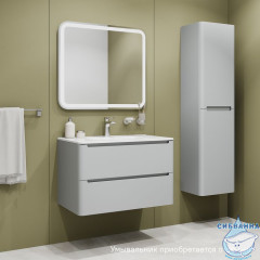 Тумба подвесная, 80 см, светло-серый, Edifice, IDDIS, EDI80L0i95 подходит умыв. 0108000i28