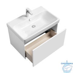 Тумба Акватон Асти 70 с раковиной Адриана 70 белый матовый