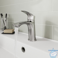 Смеситель для умывальника, глянцевый хром, Rora, Milardo, RORSB00M01