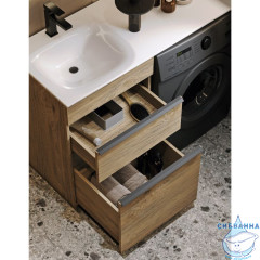 Тумба напольная Aqwella Terra 54 дуб балтийский с раковиной Forma 115 L