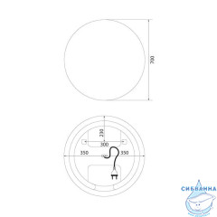 Зеркало 70 см, Iddis Bild BIL7000i98