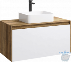 Фасад для тумбы AQWELLA Mobi 100 MOB0710W белый глянец