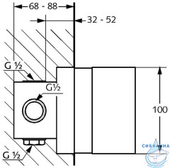Скрытая часть Kludi 38826N