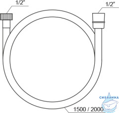 Душевой шланг Ravak 150 см X07P695 (графит)