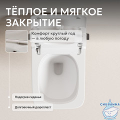 Унитаз подвесной безободковый Abber Rechteck AC1215S с сиденьем Soft Close (микролифт) (белый матовый)