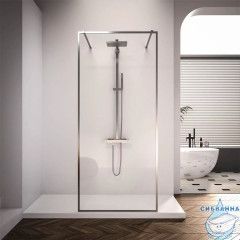 Walk-in Veconi Korato 110 профиль хром, стекло прозрачное KR90-110-01-C4