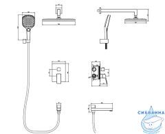Душевая система Raglo 320 1 режим R30.27 (хром)