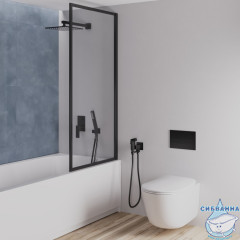 Смеситель Paini Bella BLPZ442 с гигиеническим душем (черный матовый )