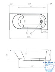 Акриловая ванна 1MARKA Atlas 160x70