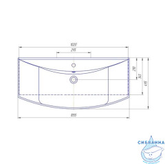 Мебельная раковина Aqwella Стиль 105 см