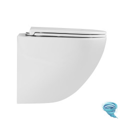 Унитаз подвесной безободковый Lemark Glazer 9614003 с сиденьем быстросъемным Soft Close (микролифт)