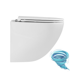 Унитаз подвесной безободковый Lemark Glazer 9614003 с сиденьем быстросъемным Soft Close (микролифт)