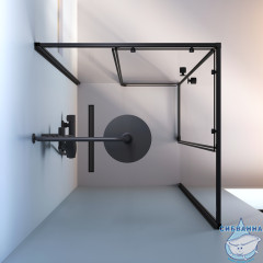 Душевое ограждение AM.PM X-Joy 90x90 W94G-403-9090-BТ профиль черный, стекло прозрачное (без поддона)
