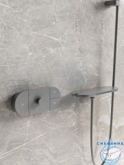 Душевая система Vincea Futura 300 1 режим VSFW-2F12TGM (вороненая сталь)