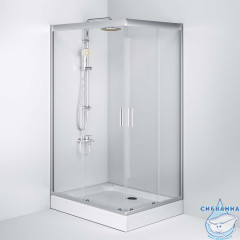 Душевое ограждение AM.PM Gem W90G-404-120290-MT 120x90 профиль хром, стекло прозрачный (без поддона)