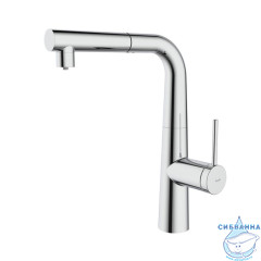 Смеситель для кухни с фильтром и выдвижным изливом, хром, Pure, IDDIS, PURSBPFi05N