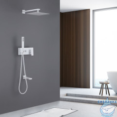 Душевая система Abber Daheim 250 1 режим AF8217W  (белый матовый)