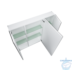 Зеркало-шкаф 1Marka Соната 90 белый глянец