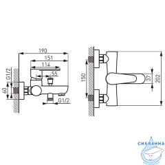 Смеситель для ванны Ferro Algeo BAG1 (хром)