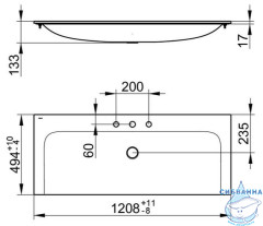 Мебельная раковина  Keuco Plan 120 32980311203
