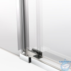 Душевое ограждение Vincea Стелла 150x80 профиль вороненая сталь, стекло прозрачное VSR-1ST8015CLGM