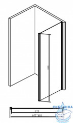 Walk-in Abber Schwarzer Diamant 100x190 см  AG100BS