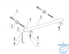 Полотенцедержатель ABBER Osten 316 AA1853BST брашированная сталь