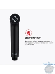 Встраиваемый смеситель Raglo R03.53.06 с гигиеническим душем (черный)