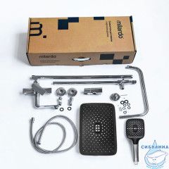 Душевая система с тропическим душем, хром глянцевый, Азур (Azure), Milardo, AZUSB3FM06