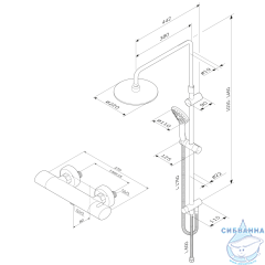 Душевая система Am.Pm  Sense  220 1 режим F4087544 (хром)