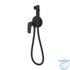 Встраиваемый смеситель с гигиеническим душем, черный матовый, Rora, Milardo, RORBLR0M08,